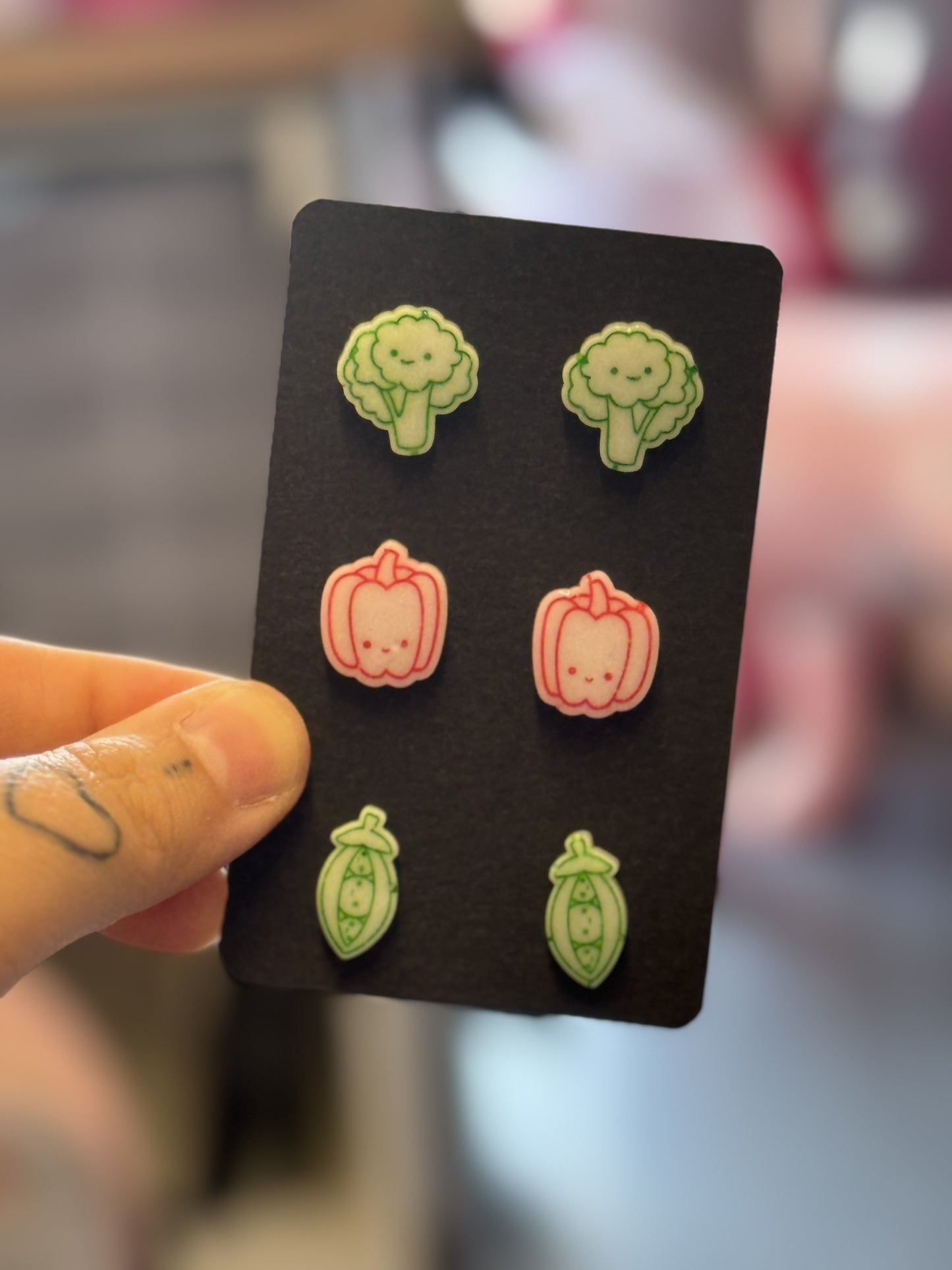 Happy Veggies Stud Set