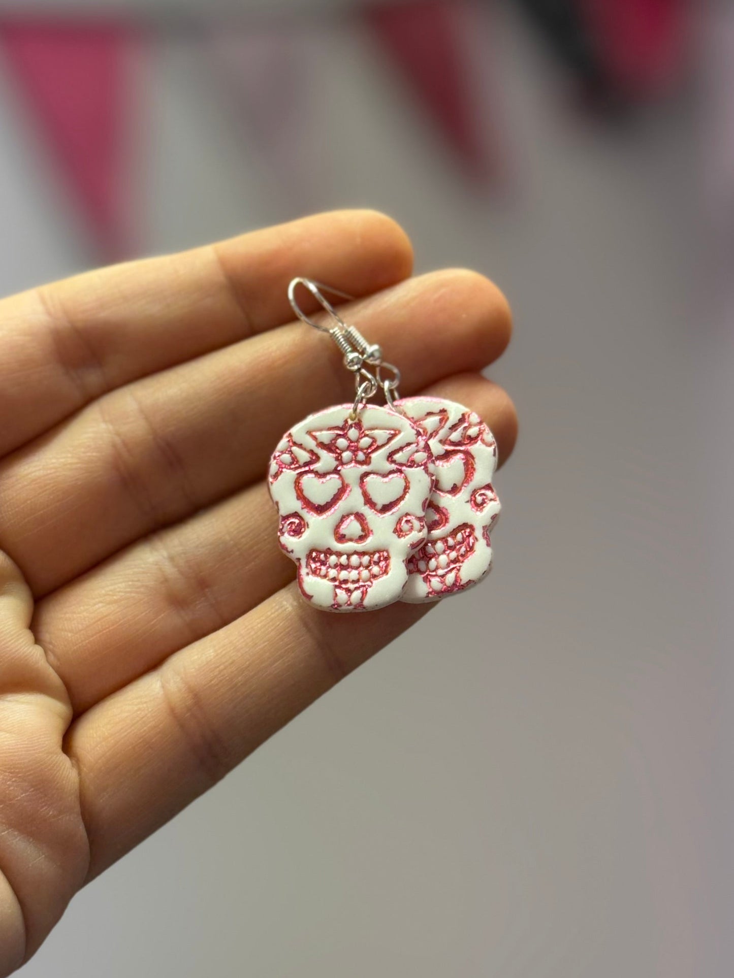 Pink Foil Skulls
