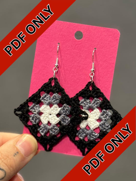 Granny Square Earring [PDF Pattern only]