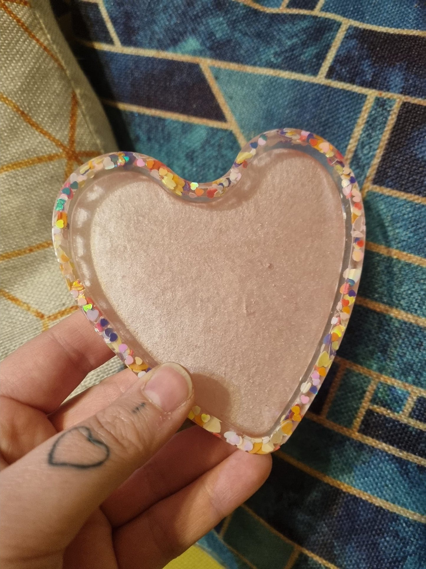 Pink Heart Trinket Set