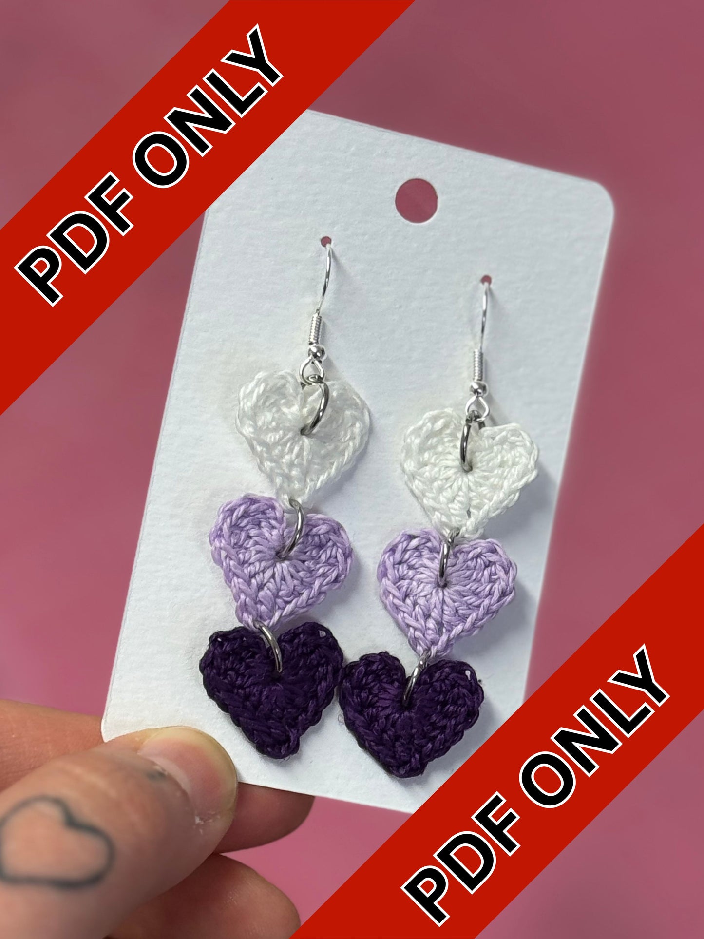 Heart Stack Earring [PDF Pattern only]