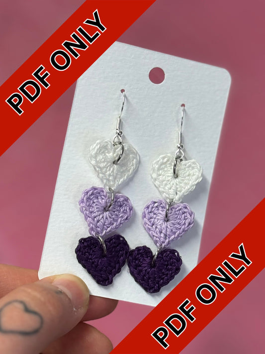 Heart Stack Earring [PDF Pattern only]