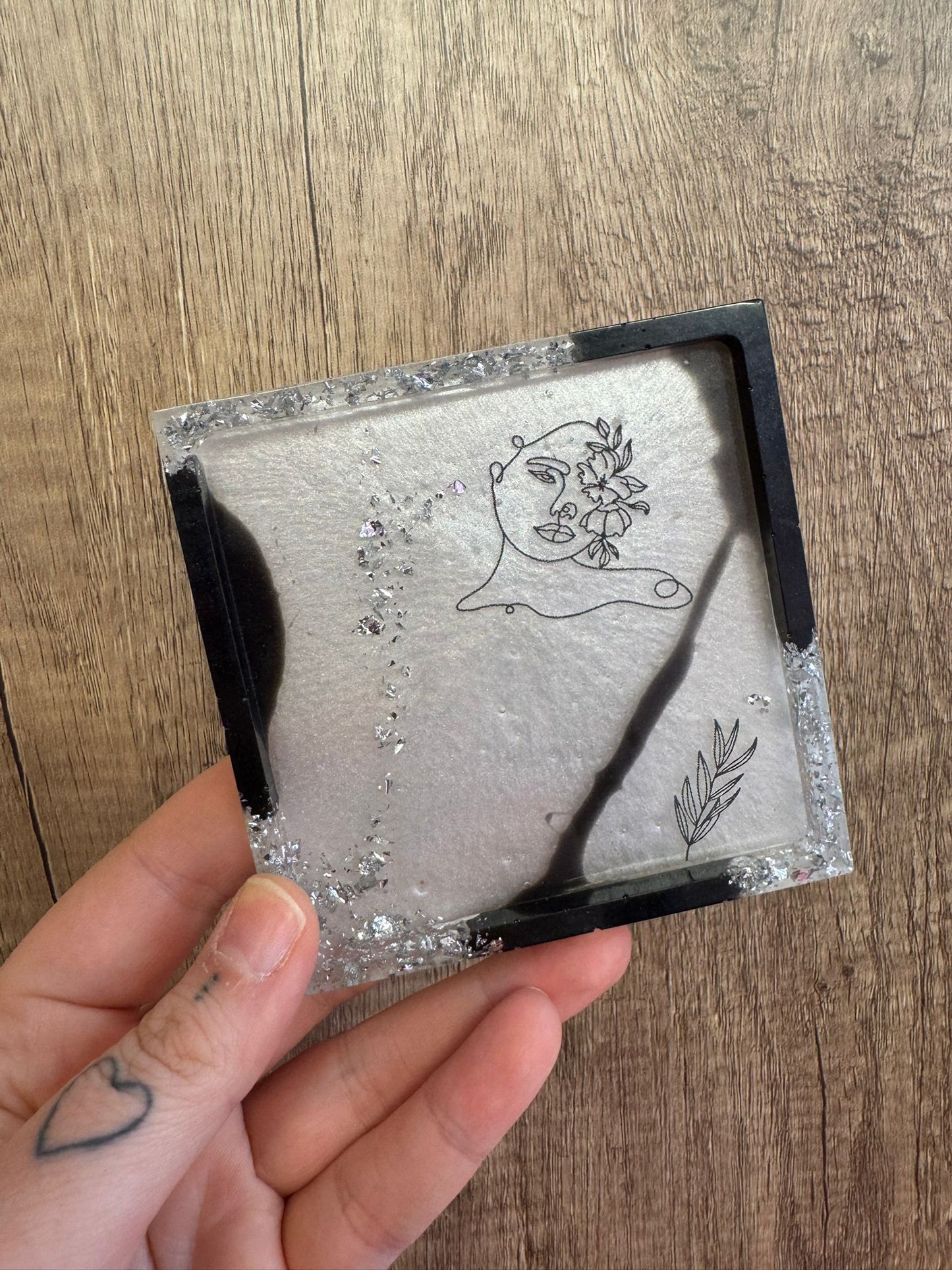 Square Monochrome Trinket Tray