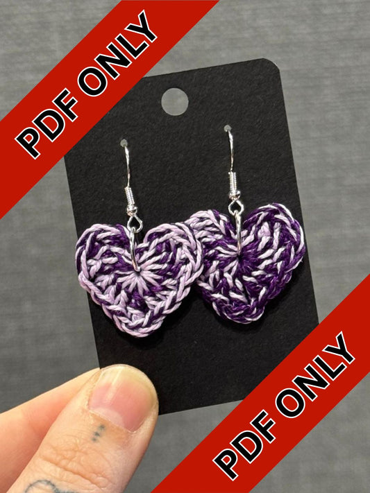Two Tone Heart Earring [PDF Pattern only]